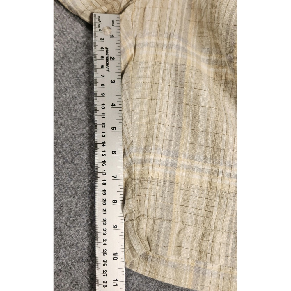 Tommy Bahama Shorts Mens 42 Linen Plaid Beige Silk Blend NEW - Picture 6 of 7